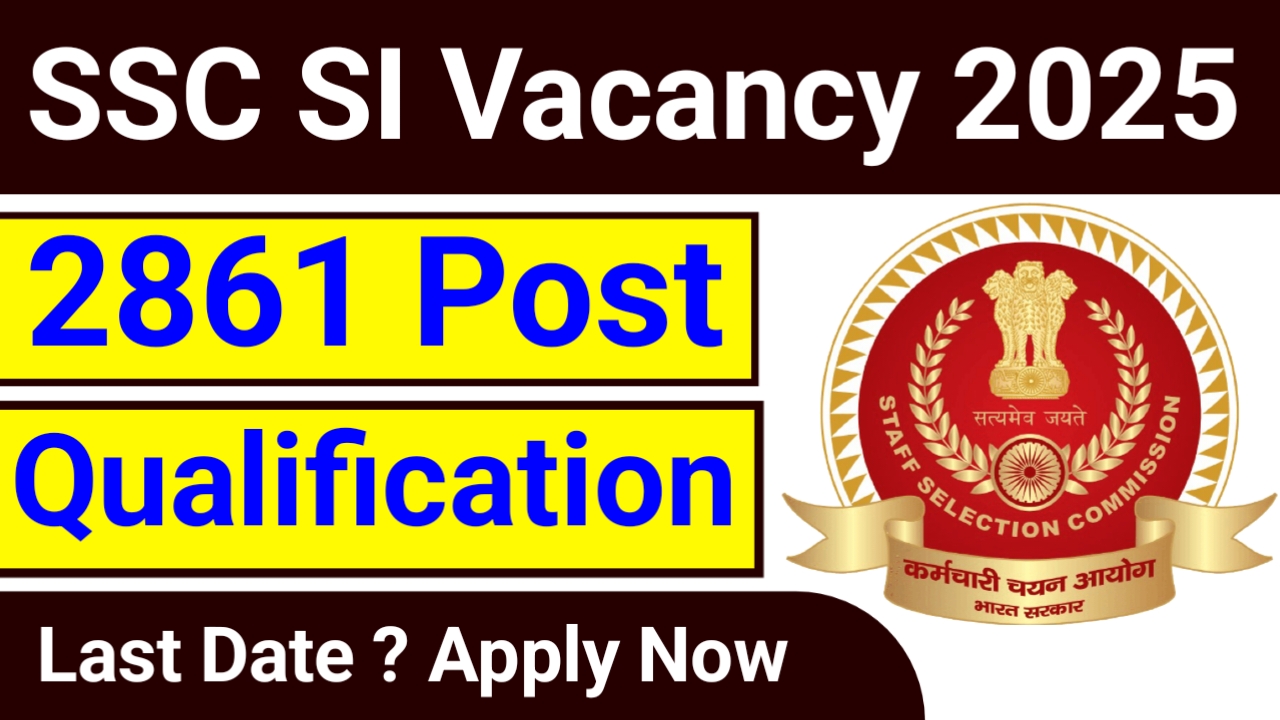 SSC 2861 Post new Vacancy 2025 | एसएससी 2861 पद पर भर्ती जानें कब तक फॉर्म भर सकते हैं