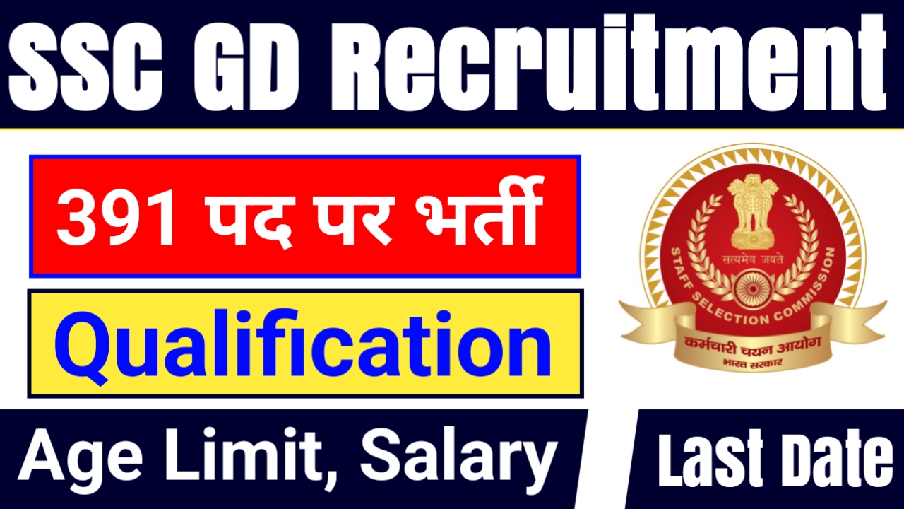 SSC Constable GD Sports Recruitment 2025 | एसएससी जीडी में 391 पद पर स्पोर्ट्स के लिए भर्ती आ गई जल्दी आवेदन करें